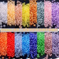 Uniform 2/3/4mm Oling Transparent Glass Seedbeads Colorful Czech Round Spacer Beads For DIY Jewelry Bracelet Making  Accessories Beads