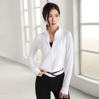 [COD] 2022 spring and autumn new yoga long-sleeved womens sports jacket cardigan fitness tight running top