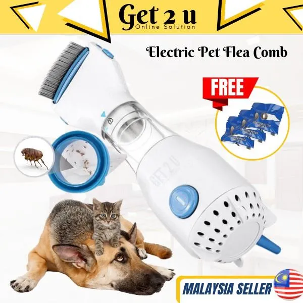 New Promo GET2U 💖 Electric Pet Flea Comb Vacuum Cat Puppies Dog Fleas