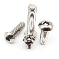 10pcs UNC 10#-24 1/4-20 US Standard Coarse Thread A2-70 304 stainless steel Allen Hex Hexagon Socket Button Head Screw Bolt Nails Screws Fasteners