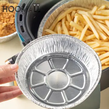 Air Fryer Disposable Paper Liner, 50PCS Round Aluminum Foil