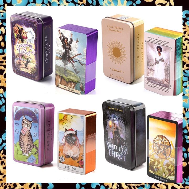 กล่องดีบุกไพ่ทาโรต์-everyday-witch-tarot-card-พร้อมหนังสือคู่มือกระดาษ-ขนาดพกพา10-3x6cm-การ์ดทำนาย-คู่มือฉบับภาษาอังกฤษ-ไพ่ยิปซี-ไพ่ออราเคิล-ไพ่ทาโรต์-ไพ่ยิบซี-ไพ่ทาโร่