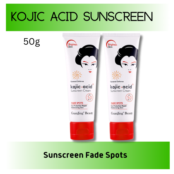 100 Very Effective Original Kojic Acid Collagen Whitening Sunscreen Cream Spf 50 50g Lazada Ph 7073