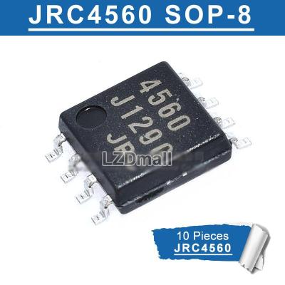 10Pcs JRC4560 SOP-8 NJM4560M 4560 4560M NJM4560 SOP8 SMD Dual Op Amp เครื่องขยายเสียง IC ใหม่ Original