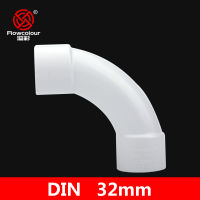 Flowcolour UPVC 32mm Crescent Moon Elbow Home Garden Irrigation Water Fittings Aquarium Fish Tank Tube Joints DIY