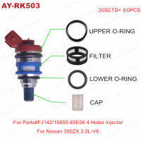20เซ็ต 80ชิ้นหัวฉีดน้ำมันเชื้อเพลิงชุดซ่อมสำหรับนิสสัน300ZX 1990-1993 FJ142 Maxima 3.0L SOHC Vin H VG30E (AY-RK503)