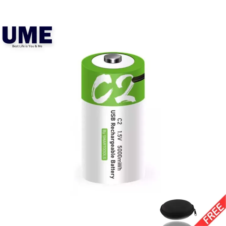 TypeC USB Recharge Battery C Size 1.5V Rechargeable Lithium Ion