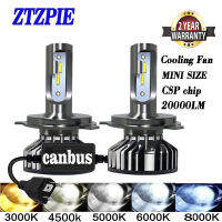 ZTZPIE 20000LM 4500K 6000K 8000K 3000K HB3 HB4 9005 9006 H3 H1 H7 H4 H11 9012 Bulb Canbus Led Lamp Car Headlight Auto Fog Lights