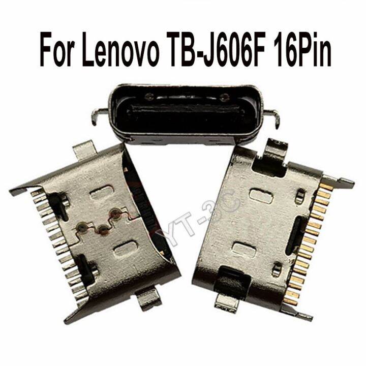 5pcs-type-c-jack-usb-connector-socket-charging-port-power-plug-repair-parts-for-lenovo-tb-j606f-16pin-female