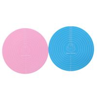 hang qiao shop Multifunctional Baking Mat Round 12-inch Silicone Flower Table Mat Placemat Baking