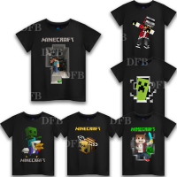 เสื้อยืดเด็กลาย Minecraft ฤดูร้อนฉบับภาษาเกาหลีเสื้อแฟชั่นเด็กผู้ชายและหล่อเสื้อผ้าเด็กแขนสั้นสบายและระบายอากาศได้ดี