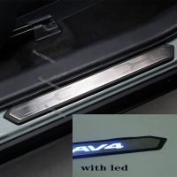 For RAV4 2019-2023 RAV 4 XA50 Car Threshold Door Sill Decoration Strip Welcome Pedals Cover Pad Interior Mouldings Essories