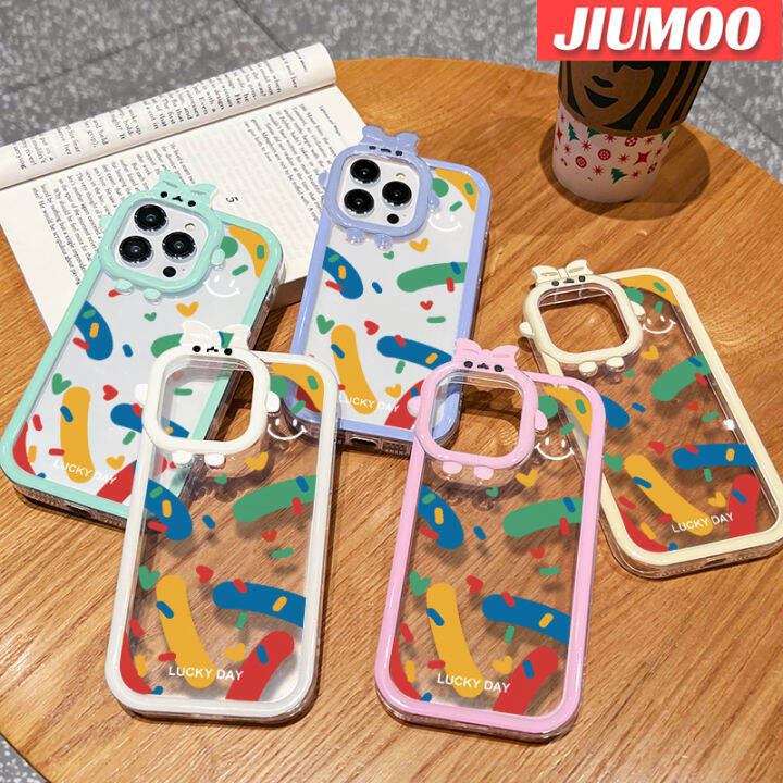 jiumoo-เคส-a04s-ปลอกสำหรับ-samsung-5g-ลายการ์ตูนแฟชั่นสีสันสดใส-a13กราฟฟิตี้เคสโทรศัพท์โปร่งใสป้องกันเลนส์กล้องมอนสเตอร์ตัวน้อยน่ารักเคสซิลิโคนนิ่มกันกระแทก