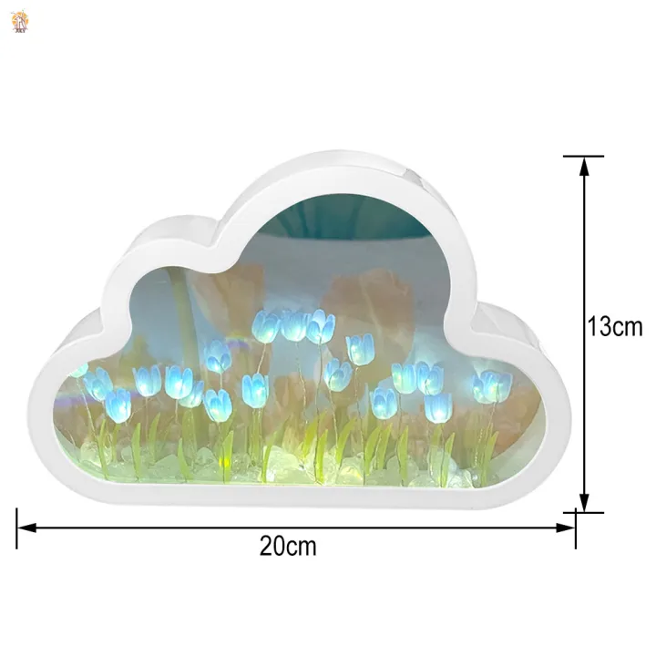 ชุดอุปกรณ์ไฟกลางคืนดอกไม้รูปเมฆ-july-diy-ของขวัญวันเกิดแบบมีโคมไฟหัวเตียงละเอียดอ่อนตามต้องการ