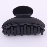 7 Cm Hair Claw Clips Women Hair Accessories Solid Shning Black Plain Crabs for Hair Ponytail Clamp Plastic Hairpin Headwear