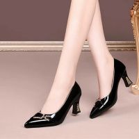 Women Cute Sweet Crystal Floral Deco High Heel Shoes for Night Club Lady Fashion Navy Blue Heel Shoes Zapatos De Mujer B233