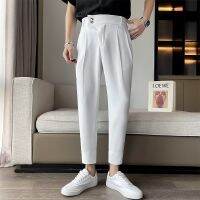 CODna68138 M-3XL Summer Korean Version Small Feet Drape Cropped Pants