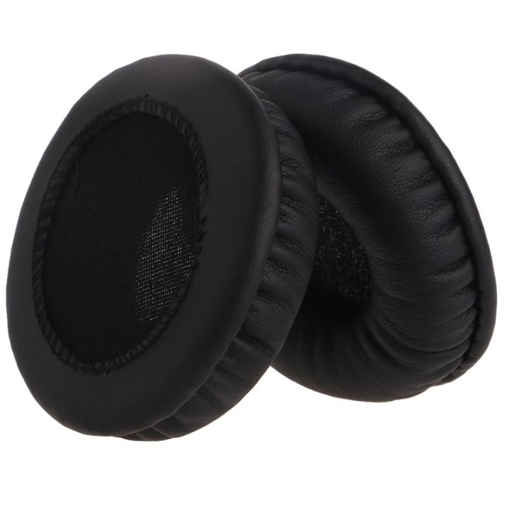 faux-สำหรับแผ่นรองหูฟังคู่เบาะรองนั่งสีดำนุ่ม60x70-mm-อุปกรณ์เสริมหูฟัง