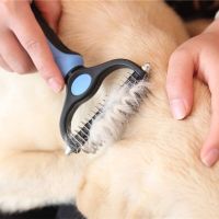 2022 New Hair Removal Comb for Dogs Cat Detangler Fur Trimming Dematting Brush Grooming Tool For matted Long Hair Curly Pet Brushes  Combs