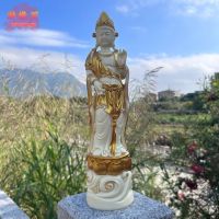 ¤◘┇ งาช้างผลไม้ Puci Guanyin พระโพธิสัตว์ขนาดใหญ่ตกแต่งบ้านรูปปั้นพระพุทธรูปบูชา Baoping พิธีขึ้นบ้านใหม่เปิดหัตถกรรมของขวัญ