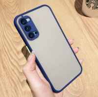 Case OPPO Reno4 เคสโทรศัพท์ ออฟโป้ เคสกันกระแทก ปุ่มสีผิวด้าน กันรอยกล้อง ขอบนิ่มหลังแข็ง