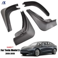 Newprodectscoming 4Pcs Molded Mud Flaps For Tesla Model 3 2016 2021 Set Mudflaps Splash Guards Flap Mudguards Front Rear