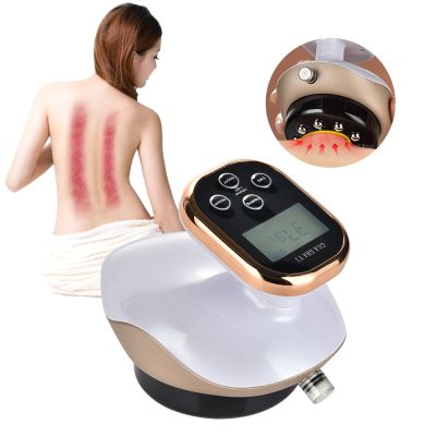 Electric Cupping Massager EMS Vacuum Suction Cups Apparatus Guasha Scraping Device LCD Display Meridian Body Slimming Baguan