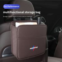 Leather Car Backseat Organizer Rear Row Childrens Seat Back Hanging Storage Bag Shelf Garbage Can Trash Tissue Bottle Organiser