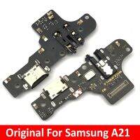 สำหรับ Samsung Galaxy A21 A215 A215F ที่ชาร์จไมโคร USB แท่นชาร์จพอร์ตไมโครโฟนสายเคเบิลแบบยืดหยุ่น