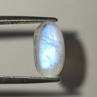 พลอย หลังเบี้ย มูนสโตน มุกดาหาร เหลือบ ฟ้า น้ำเงิน ธรรมชาติ แท้ ( Natural Blue Flash Moonstone ) หนัก 2.75 กะรัต