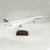 Air France Concorde Supersonic Passenger 48cm High Quality Aircraft Display Model with LED Cockpit and Cabin Lights