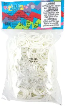Rainbow Loom® Alpha Bands For ALPHA LOOM: Silver Rubber Bands with 24  C-Clips