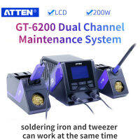 GT-6200อุปกรณ์เชื่อมสายไฟ3 In 1ที่มีเครื่องเชื่อมเหล็กและแหนบแบบคู่200W ระบบการบำรุงรักษาอิเล็กทรอนิกส์อุตสาหกรรม