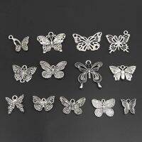 26pcs Mix Silver Color Butterfly Insects Charms Animal Connector Pendants DIY Handmade Jewelry Making Accessorie M225 DIY accessories and others