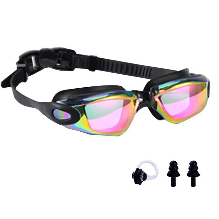swim-goggles-set-no-leaking-swimming-goggles-for-adult-anti-fogging-waterproof-plating-adult-pool-goggles-with-nose-clip-and-earplugs-value