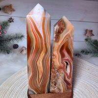 Heğang คริสตัลธรรมชาติคุณภาพสูง Sardonyx Tower Big Point Energy Geode Kingdom แร่ตกแต่งบ้าน Room Decor Gift