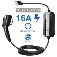 Level 2 Portable EV Charger Cable Electric Car 16A Mode2 EVSE Charging Box Type 1 To Nema 6-20 Plug