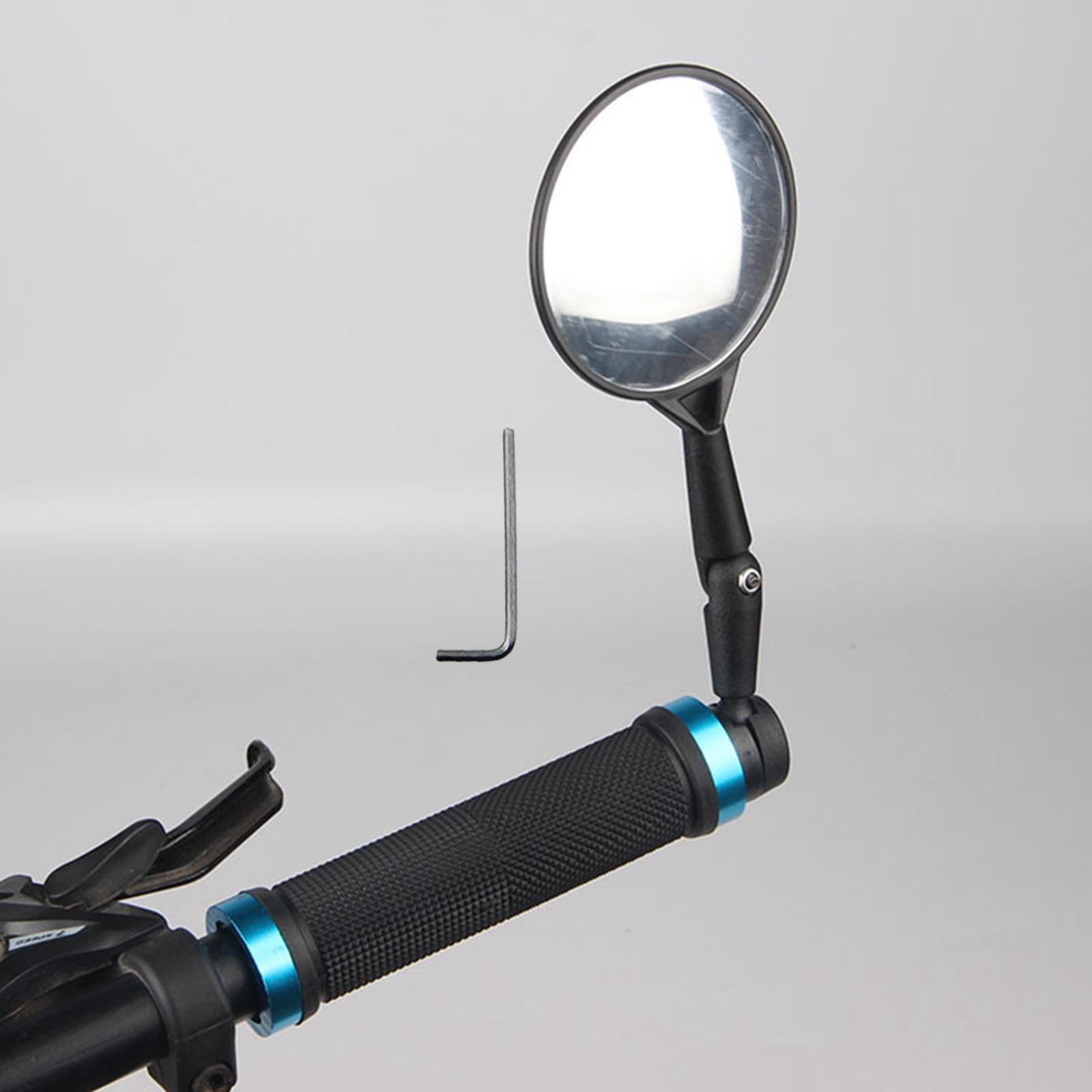2PCS 360° Mini Rotary Handlebar Glass Rear view Mirror For Road Bike Bicycle 