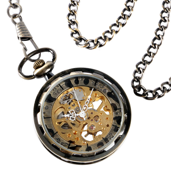 จี้นาฬิกาพกพากลไกไขลานด้วยมือหรูหราย้อนยุคคลาสสิกของขวัญวันเกิดสำหรับผู้ชายและผู้หญิง