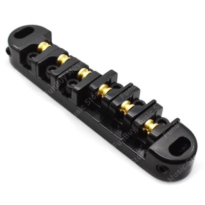 ‘【；】 Roller Tune-O-Matic Guitar Bridge With 2 Studs For LP Electric Guitar Guitarra Parts Accessories Silver Black