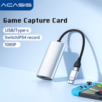 ACASIS USB2.0 HDMI Video Capture Card For Nintendo Switch 1080P HD Live Streaming/Record USB/Type-c To HDMI PS4/Xbox Game Capture Box Compatibility With Mobile phone/camera/laptop