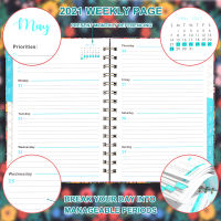 Daily Weekly Monthly 2022 Planner Bandage Spiral A5 Notebook Organizer Agenda School Office Schedule Stationary