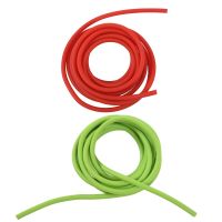 2 Pcs Tubing Exercise Rubber Resistance Band Catapult Dub Slingshot Elastic 2.5M, Red &amp; Green