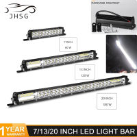 Led Work Car Light Bar Slim 8" 13" 20" Dual Row Combo Beam LED Light BarFog Light For SUV Niva Lada 4X4 Off Road LED Light Lamp