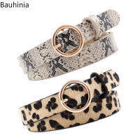 New 2022 Womens Casual Belt 105*2cm Fashion Round Buckle Jeans Leopard PrintZe Print Pin Buckle Belt