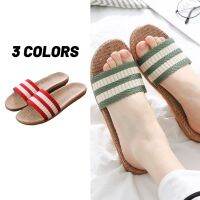 ?Sale80%?รองเท้าแตะเชือกถัก ส้นแบนน้ำหนักเบา ลายทาง 3 สี มีเบอร์ 35-40 (131)