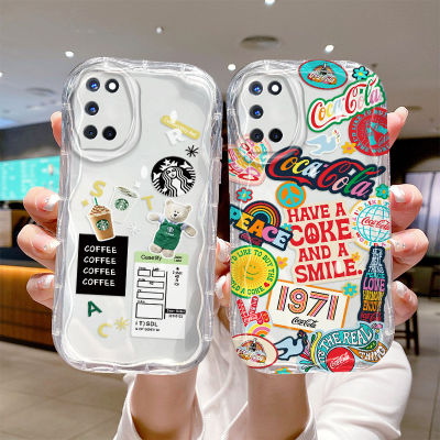 เคสโทรศัพท์ OPPO Reno4 Reno5 4G 5G เคส Phone Case เคสลายการ์ตูนกราฟฟิตีสีสันสดใส OPPOReno4 OPPOReno5 ใสป้องกันการตกทั้งหมดกรอบด้านหลังซิลิโคนนิ่ม2023