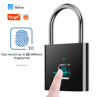 สมาร์ทลายนิ้วมือกุญแจ Tuya USB ชาร์จล็อคประตู Biometric Thumbprint ประตู Padlocks โลหะผสมสังกะสีสมาร์ทชีวิต APP ปลดล็อค