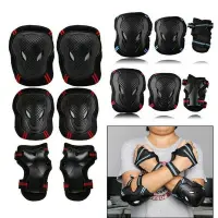 6 Pcs Adults Kids Protective Gear Knee Pads Elbow Pads and Wrist Guard for Rollerblading Skateboard Cycling Skating Bike Scooter