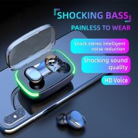 ZZOOI Original TWS Y60 Fone Bluetooth Earphones Wireless Headphones Stereo Bass Music Earbuds Digital Display Touch Control Headset